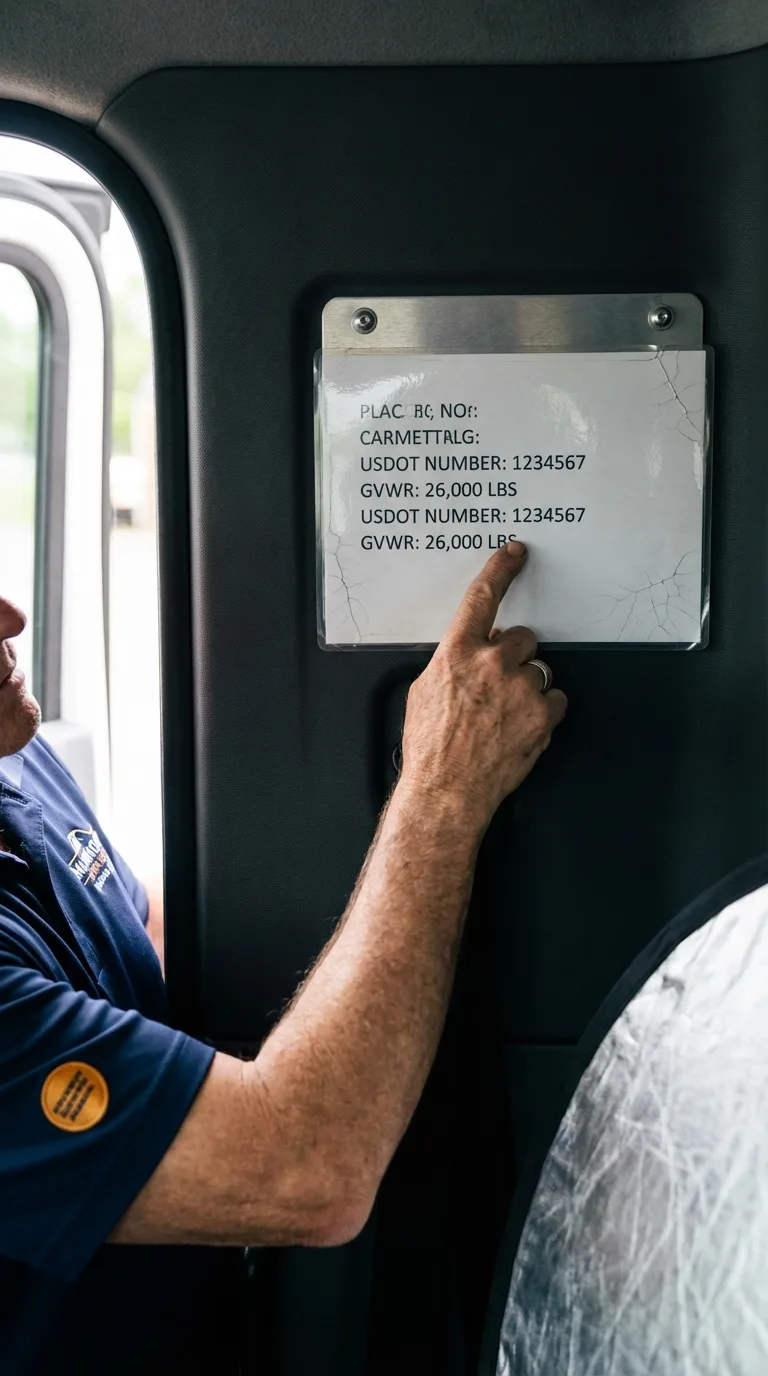 USDOT licensing placard verification in Des Allemands